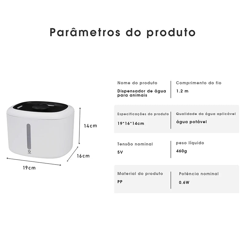 Bomba de Àgua Inteligente para o seu Pet- Smart Water Dispenser For Pets,